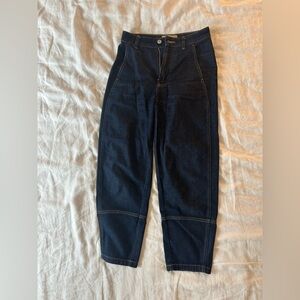 Everlane Dark Blue Utility Barrel Jeans 24